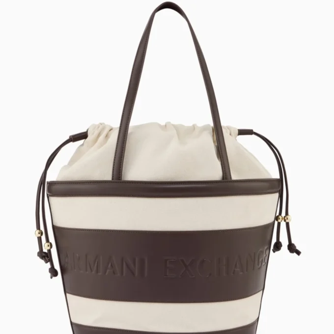 ARMANI EXCHANGE - BORSA GRANDE A SECCHIELLO DONNA - Shopping bag - natural/dusk shade